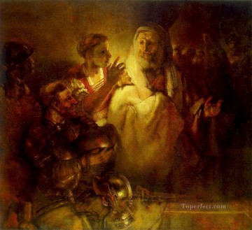 Rembrandt van Rijn Painting - Pedro denunciando a Cristo Rembrandt